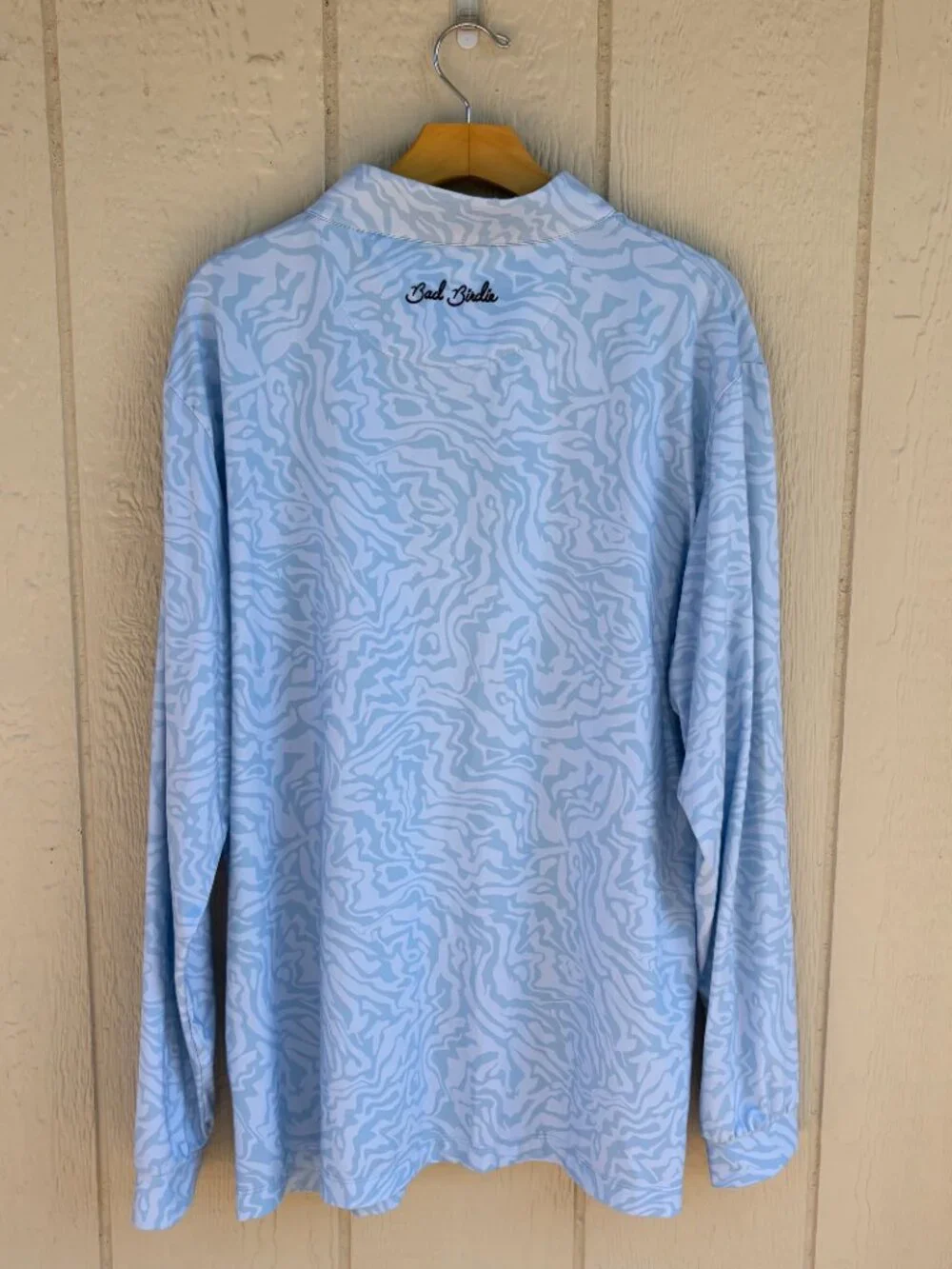 Bad Birdie Golf Drip Tide 1/4 Zip Pullover Sweater Men's 2XL Blue Performance